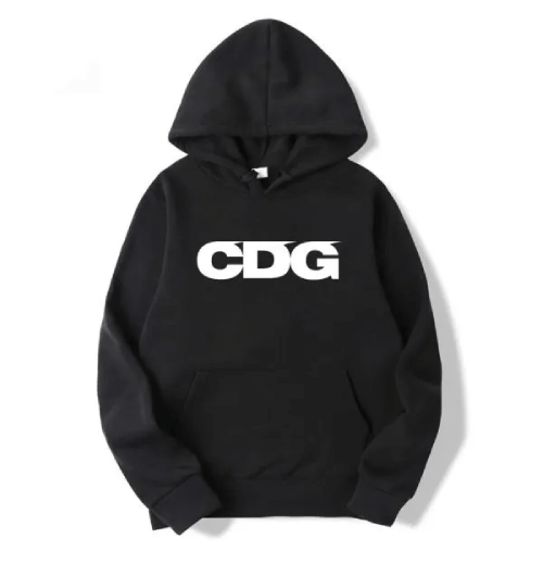 Comme Des Garcons Front Side View With CDG Emblem